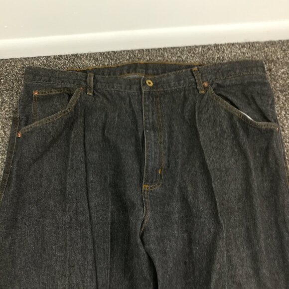 Vintage Polo Jeans Co Ralph Lauren Jeans Carpenter Baggy Black Mens 42x34 - Picture 5 of 8